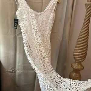 Boston Proper white detailed Lace dress NWT! XXS